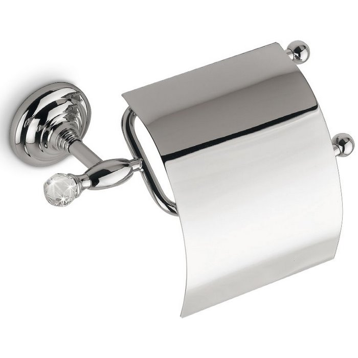 Porta carta igienica - porta rotolo da bagno in ottone cromato