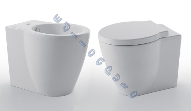 Copriwater sedile coprivaso per sanitari bagno Easy Bath Cielo Ceramica BIANCO