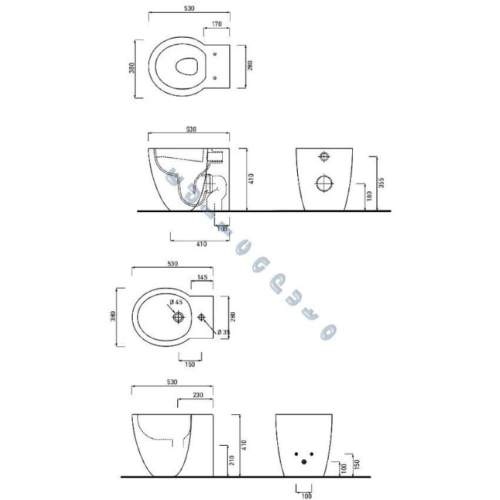 Dati tecnici easy bath evo